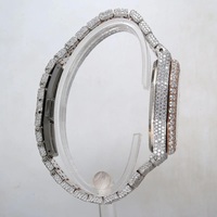 Montre de luxe en acier inoxydable 41 mm, cadran analogique rond, verre saphir, lumineuse, unisexe, fermoir pliant, mouvement automatique