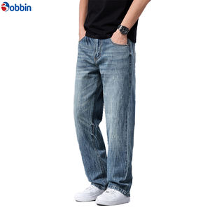 กางเกงยีนส์ทรงหลวมผู้ชายขายดี คุณภาพเยี่ยม สไตล์ฮิปฮอป สำหรับฤดูใบไม้ผลิ แต่งลายปัก เทคนิคการซักแบบวินเทจ สตรีทแวร์ - Product Image 5