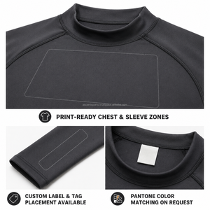 Custom Men <b>Skin</b>-Fit Compression Top High Quality Gym Workout <b>Base</b> <b>Layer</b> Moisture Wicking Performance Wear - Product Image 4