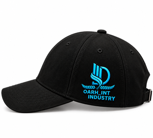Casquette Snapback OARH_INT INDUSTRY noire à 6 panneaux avec logo brodé sur le devant, décontractée, unisexe, ajustement réglable - Product Image 4