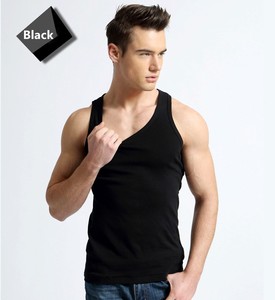 Débardeur pour homme 100% coton, séchage rapide, coupe ajustée avec décoration boutonnée - Product Image 1