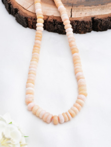 Cuentas facetadas de ópalo rosa natural de 8 mm a 9 mm, cuentas facetadas de ópalo rosa natural para la elaboración de joyería fina, piedra preciosa. - Product Image 2