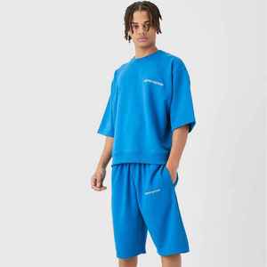 Ensemble T-shirt et short pour homme X Sports City, lavande, col rond, édition limitée, imprimé en sérigraphie, respirant, décontracté, vêtements d'été, 100% coton - Product Image 2