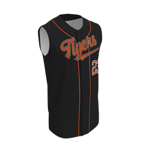 Premium Sleeveless Baseball Jersey Full Button Quick Dry Breathable Custom Team Uniform Sublimation Sports <b>Shirt</b> - Product Image 4