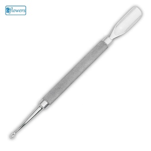 Empujadores de Cutículas Profesionales de Acero Inoxidable para Manicura, Empujadores de Doble Punta para Remover Esmalte de Uñas - Product Image 1