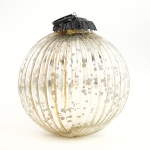 Adorno Navideño de Cristal Plateado con Diseño de Mercury, Estilo Vintage, Acabado Antiguo, para Colgar en el Árbol - Product Image 1