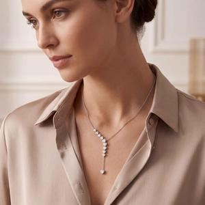 Collar de Diamantes Cultivados en Laboratorio con Corazón de Oro Rosa de 9K de Lujo, 4.92 CTW, Joyería Fina Hecha a Mano para Mujer, Regalo de Compromiso o Aniversario - Product Image 2