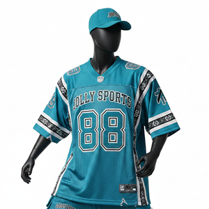 Camiseta de fútbol para hombre, poliéster, malla transpirable, paneles laterales que absorben la humedad, impresión de logotipo personalizado, 100% algodón, corte holgado, estampada. - Product Image 6