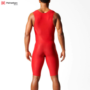 Traje de Lucha Libre Morado para Hombre, Ajustado, de Spandex y Nailon Elástico, sin Costuras, de una Pieza, para Deportes de Combate, Talla Adulto - Product Image 3