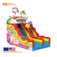 Toboggan gonflable avec piste de glisse incurvée, toboggan gonflable sec en PVC de qualité commerciale pour enfants, location pour fêtes d'été
