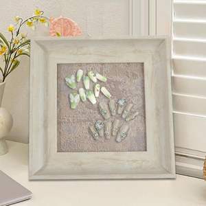 Cadre d'affichage en bois grainé pour salon de manucure, cadre d'affichage blanc pour échantillons de nail art et outils de conception - Product Image 4