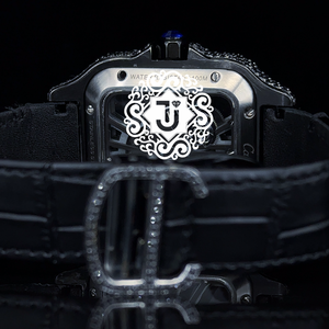 Montre de luxe de qualité supérieure, style hip-hop, blanche, sertie de moissanite, en acier inoxydable, mouvement mécanique, résistante à l'eau 3 ATM, pour un usage quotidien - Product Image 5