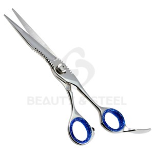 Tijeras profesionales plateadas para entresacar el cabello con 12 dientes anchos para texturizar con audacia y un rendimiento de mezcla perfecto - Product Image 3