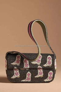 New hand made new stylish Multipurpose <b>Storage</b> Bags design <b>seed</b> beaded multi color shoulder hand bag purse by barkha star - Product Image 5
