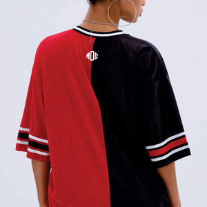 Camiseta Deportiva Retro de Fútbol Americano con Estampado por Sublimación Estilo Urbano Personalizado, Dos Tonos, Unisex, Corte Holgado - Product Image 2