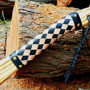 Customized Norse Style Tomahawk <b>Axe</b> With Engraved Steel Blade And Wooden <b>Handle</b> For Survival Use - Product Image 4