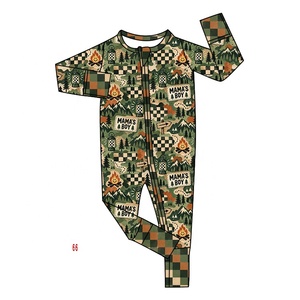Ensemble de pyjamas en bambou 2 pièces à carreaux patchwork Noël MAMA'S BOY pour bébés et enfants, vêtements de nuit en tissu éponge de bambou, ensemble de costume pour garçons - Product Image 5