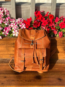 Nouvel arrivage de sacs à dos en cuir pleine fleur faits à la main sacs à dos personnalisés en cuir véritable sacs à dos en cuir naturel vintage pour unisexe - Product Image 2