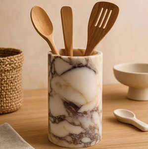 Large Capacity Natural Unique Design Marble Spoon Holder For kitchen Countertop Storage Organizer Spoon Holder - Product Image 1