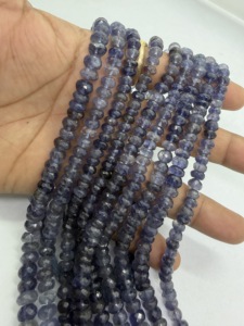 Cuentas Redondas de Iolita Natural de 8mm, Hilo de 16 Pulgadas, Color Azul Violeta, para Fabricación de Joyería, Proveedor Mayorista - Product Image 5