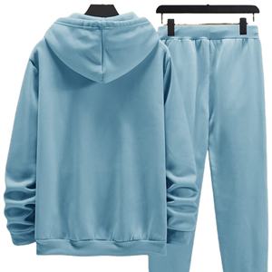 Wholesale Unisex Cotton Blank Sport Sweatsuit Sets for <b>Men</b> Factory OEM 2 Pieces Jogging Suits Tracksuits Training Wear 2026 - Product Image 2