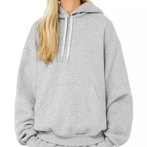 Sudadera con Capucha Gris Unisex, Corte Holgado, Felpa de Algodón, Informal, con Bolsillo, Tejida, Color Sólido, para Otoño, Producción Harry Johnson - Product Image 1