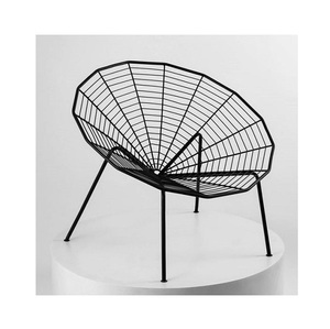 Metal Black Dining Iron Black Modern Design Metal Wire <b>Chair</b> for Home Hotel & Restaurant Living Room Furniture - Product Image 3