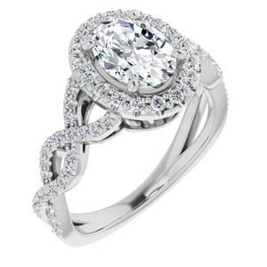 Bague de fiançailles, de mariage, de promesse ou d'anniversaire en moissanite taille ovale, argent sterling 925 plaqué or 18 carats pour femme - Product Image 2