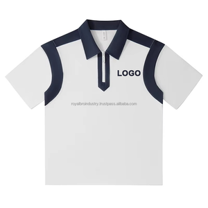 เสื้อเชิ้ตแขนสั้นผู้ชายผ้าเนื้อหนัก 240 กรัม พิมพ์โลโก้ได้ตามต้องการ ผ้าคอตตอน 65% โพลีเอสเตอร์ 35% ระบายอากาศได้ดี สีตัดกัน - Product Image 2