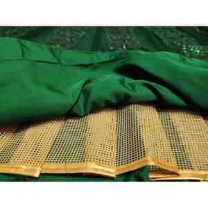 Most <b>Beautiful</b> Multi-Work Traditional Chinese Clothing Elegant Lehenga Choli Green 2xl Heera <b>Creation</b> - Product Image 3