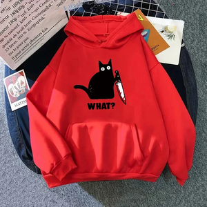 Sweat-shirt à capuche imprimé chat mignon pour femme 2026 – Nouvelle collection, pull à manches longues pour l'automne, confortable pour la maison et l'extérieur, style décontracté - Product Image 1
