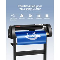 Machine de découpe de vinyle gris 24,2 pouces avec écran LCD, rouleaux de pression réglables, traceur de découpe de signalétique, largeur d'alimentation papier 615 mm