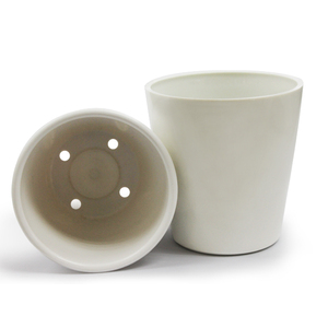 Pots de fleurs ronds en polypropylène pastel coloré - Écologiques, légers, avec trou de drainage pour une utilisation en jardin et en intérieur - Product Image 1