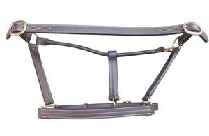 Cuir huileux indien de qualité supérieure trois points licou uni prix économique produit en laiton massif - Product Image 3