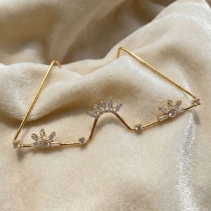 Fashion AD Rimless Chainless Lensless Glasses <b>Eyewear</b> Statement Party Accessory for Women & Girls F001 - Product Image 1