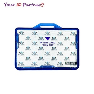 Màu Xanh RFID chặn Name Card Holder nhựa - Product Image 2