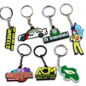 Personalized PVC Rubber Keychains Custom Cartoon Logo <b>Keyrings</b> for Promotional Gifts Bags Durable Soft Material - Product Image 3