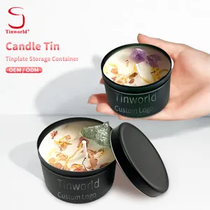 Factory Custom Aluminium Jar Container Empty Metal Can Packaging Small Round Box Candle Tin For Candle