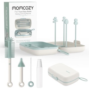 Ensemble de brosses pour biberons Momcozy 7-en-1 avec support de séchage - Product Image 1