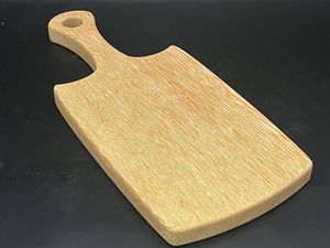 Planches à découper en bois d'arbre, forme rectangulaire avec poignée, ensemble de planches à découper de cuisine faites à la main, finition naturelle - Product Image 3