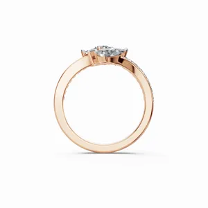 Anillo de Diamantes Cultivados en Laboratorio Stellar Fusion en Oro Rosa de 18K con 19 Diamantes, Joyería de Lujo para Mujer - Product Image 2