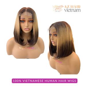 Ombre Bob peluca Estilo libre crudo vietnamita proveedores de cabello humano Cierre de encaje peluca mejor estilista Vietnam cabello - Product Image 6