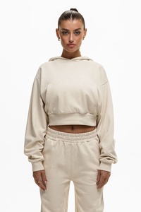 Recortado duradero de alta calidad de gran tamaño mejor material 100% chándales de algodón mujeres señoras chándales transpirables - Product Image 5