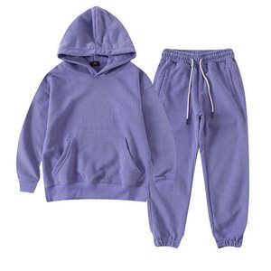 Conjunto Deportivo Infantil de Invierno con Capucha, Cortavientos, con Cordón Ajustable, de Poliéster y Algodón, Ligero, para Correr - Product Image 1