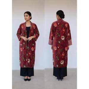 Bata Kimono de Terciopelo Estampado Elegante hasta la Rodilla, Estilo Bohemio de Invierno, Ropa de Estar por Casa, Estilo Festival, Regalo para Ella, Bata de Noche - Product Image 6
