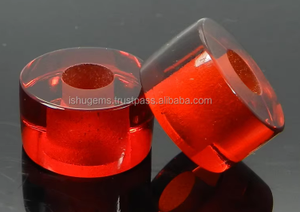 Synthetic <b>Red</b> hydro 14x8x5mm smooth tire <b>beads</b> Gemstone big hole <b>beads</b> for bracelet - IG0129 - Product Image 3