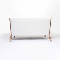 Canapé 2 places moderne en tissu bouclé réglable, avec structure en bois massif et rembourrage en mousse, idéal pour appartement et hôtel
