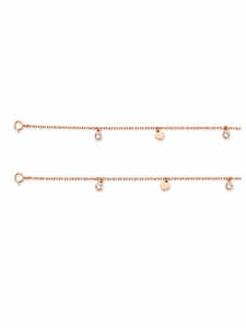 Namivaa Chaîne de cheville en argent sterling 925 finition or rose avec pendentif cœur, design minimaliste poli pour femme, idéale pour le quotidien, cadeau - Product Image 2