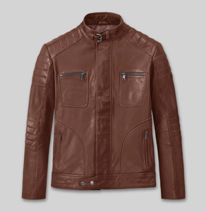 Veste en cuir pour homme, coupe-vent, veste en cuir pour homme et femme, styles personnalisés, Charlotte Burnt, plusieurs couleurs, veste en cuir 2006 - Product Image 1