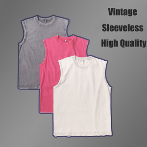Débardeur de sport personnalisé pour homme, délavé à l'acide, style vintage, sans manches - Product Image 3